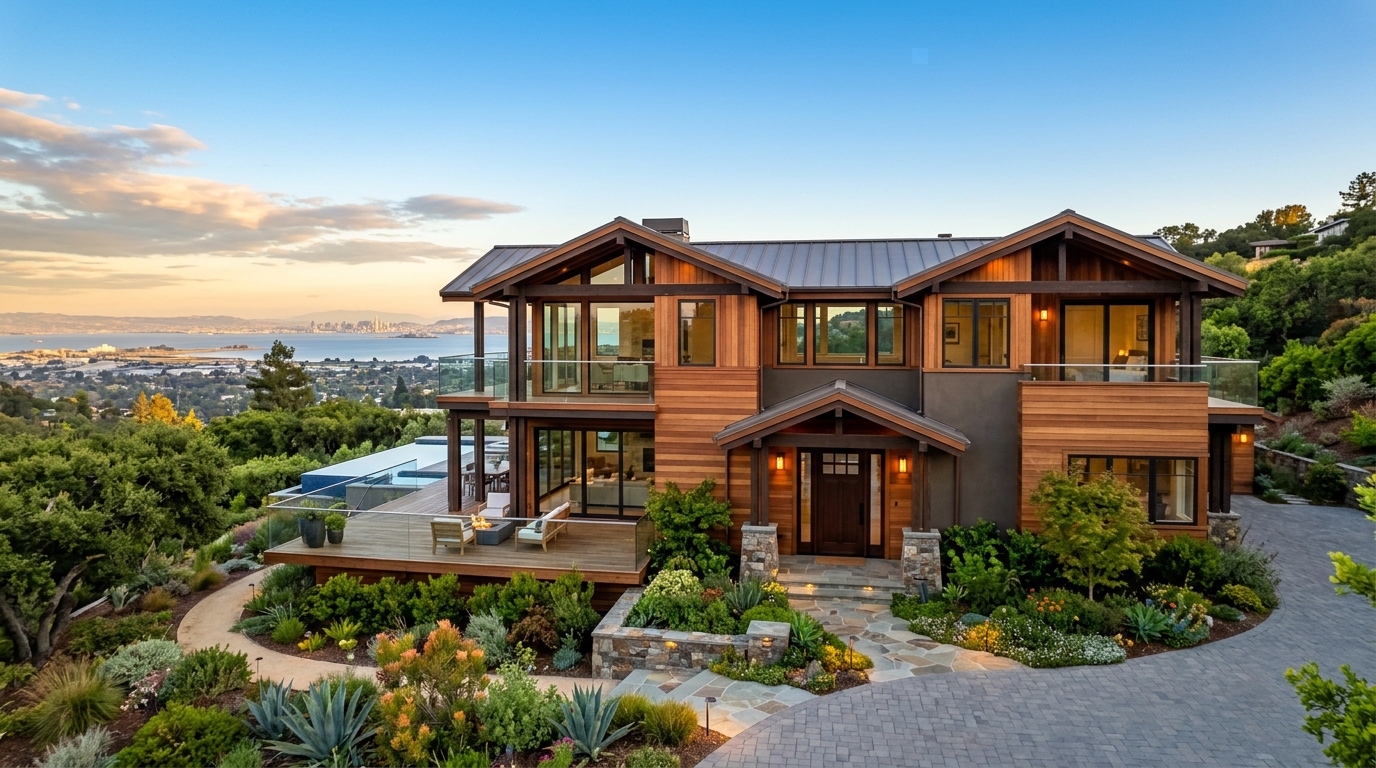 Luxury home in the Berkeley Hills with bay views